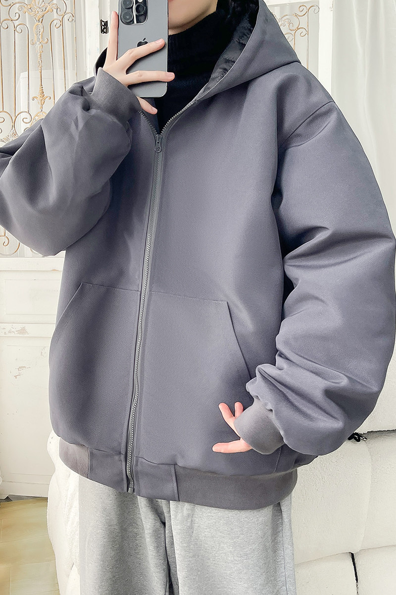 2025冬装连帽棉衣大码宽松棉袄XZ415-M013P115,男装棉衣,星座415