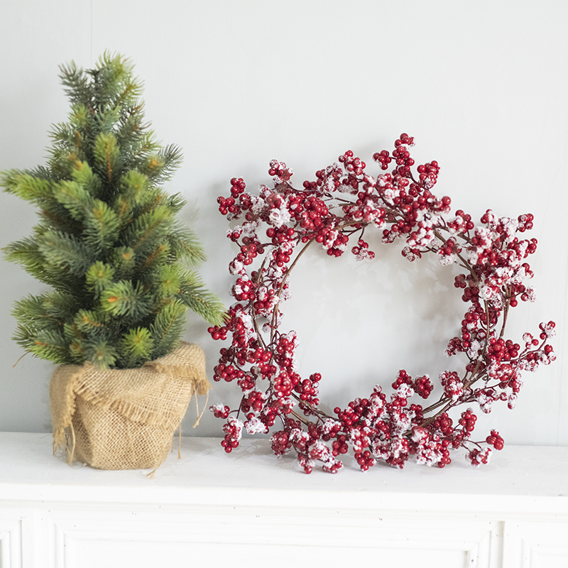 橱窗布置装饰藤条圣诞仿真挂件