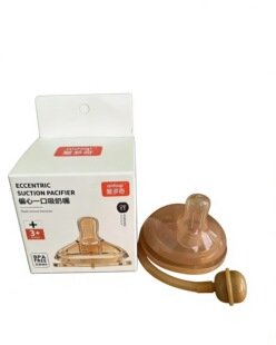 爱多奇6cm口径偏心奶嘴V字吸嘴宝宝婴儿超柔食品级硅胶奶嘴水嘴