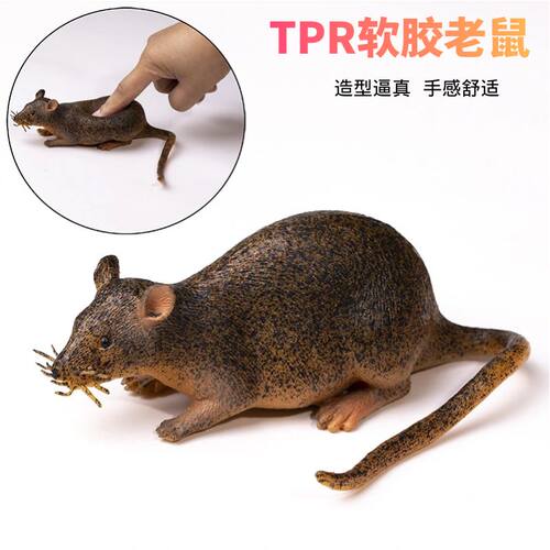 仿真老鼠摆件小猫咪调皮磨牙解闷