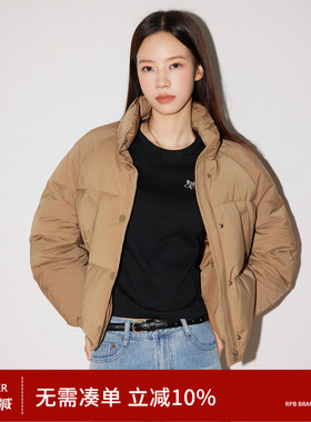 RPB BRAND显瘦通勤秋冬短款保暖加厚90白鸭绒面包服羽绒服女外套