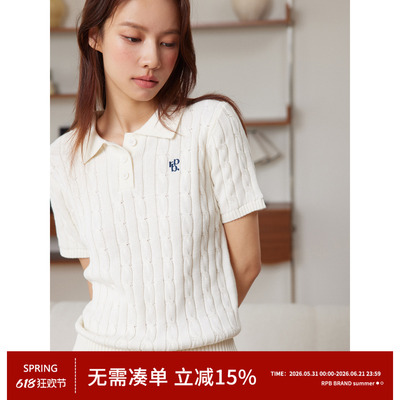 字母刺绣上衣RPBBrandPOLO领