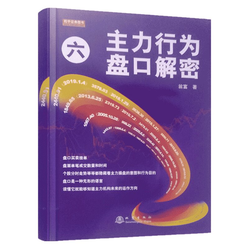舵手证券 主力行为盘口解密六 翁富 盘口买卖挂单 盘面单笔成交数量和时间 股票趋势技术分析 股票入门基础知识 股票炒股书籍