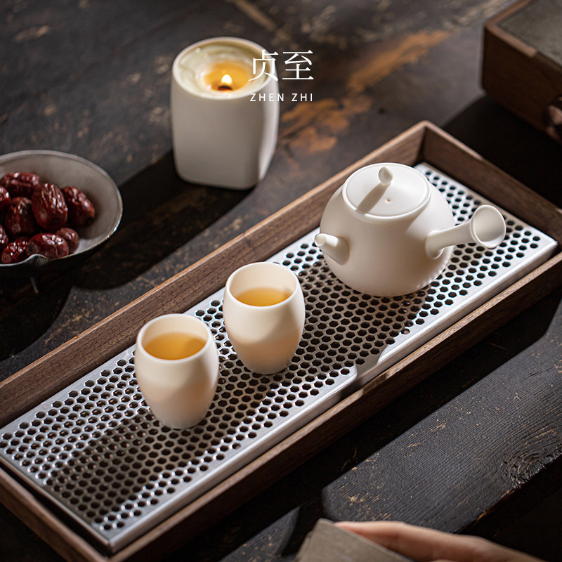 贞至羊脂玉瓷侧把壶手工泡茶壶茶杯陶瓷功夫茶具套装高端白瓷家用