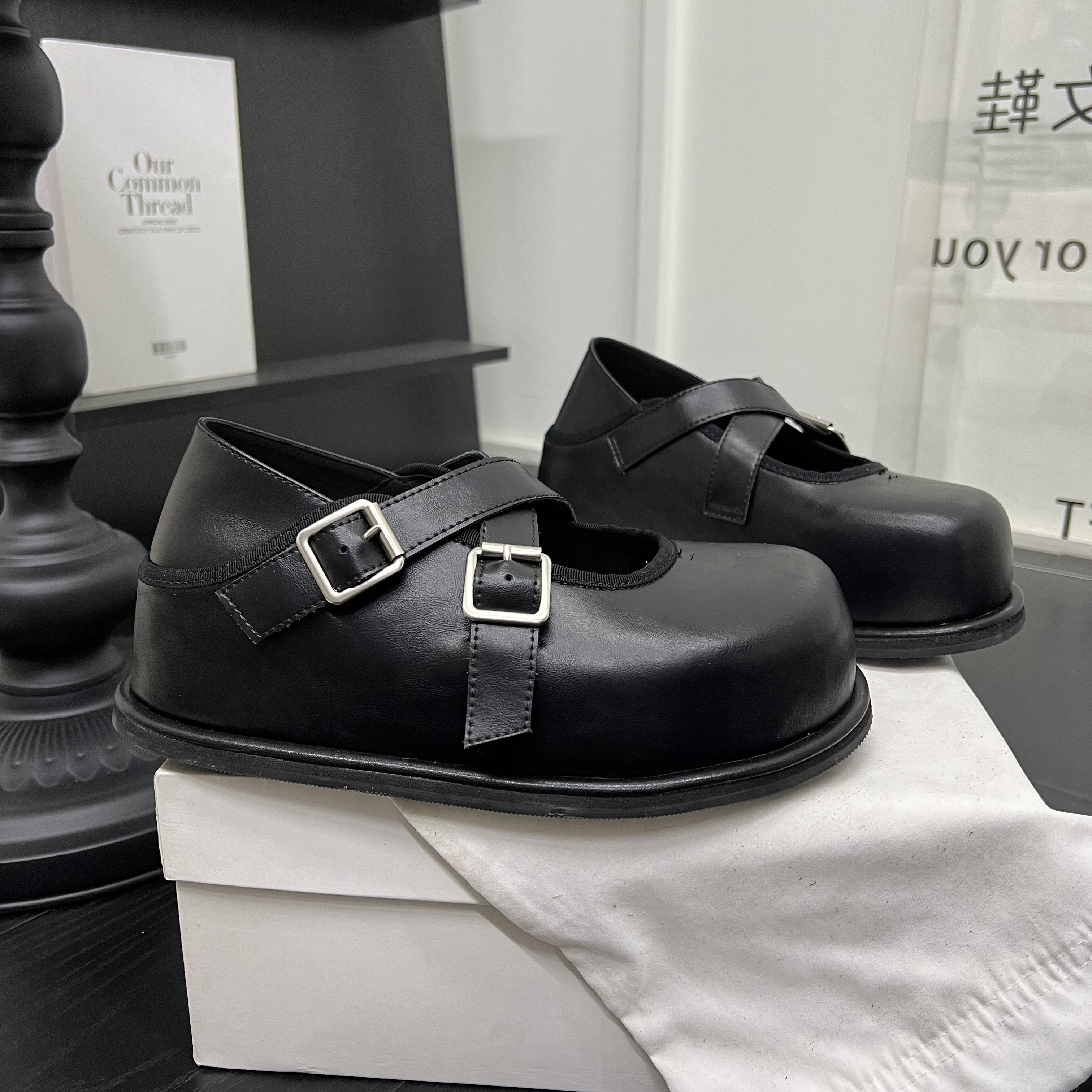 韩系真皮大头双卡扣玛丽珍鞋女2026年春新款平底内增高浅口单鞋潮,女鞋,玛丽珍鞋,淘宝优惠券,粉丝福利购,淘宝优惠卷
