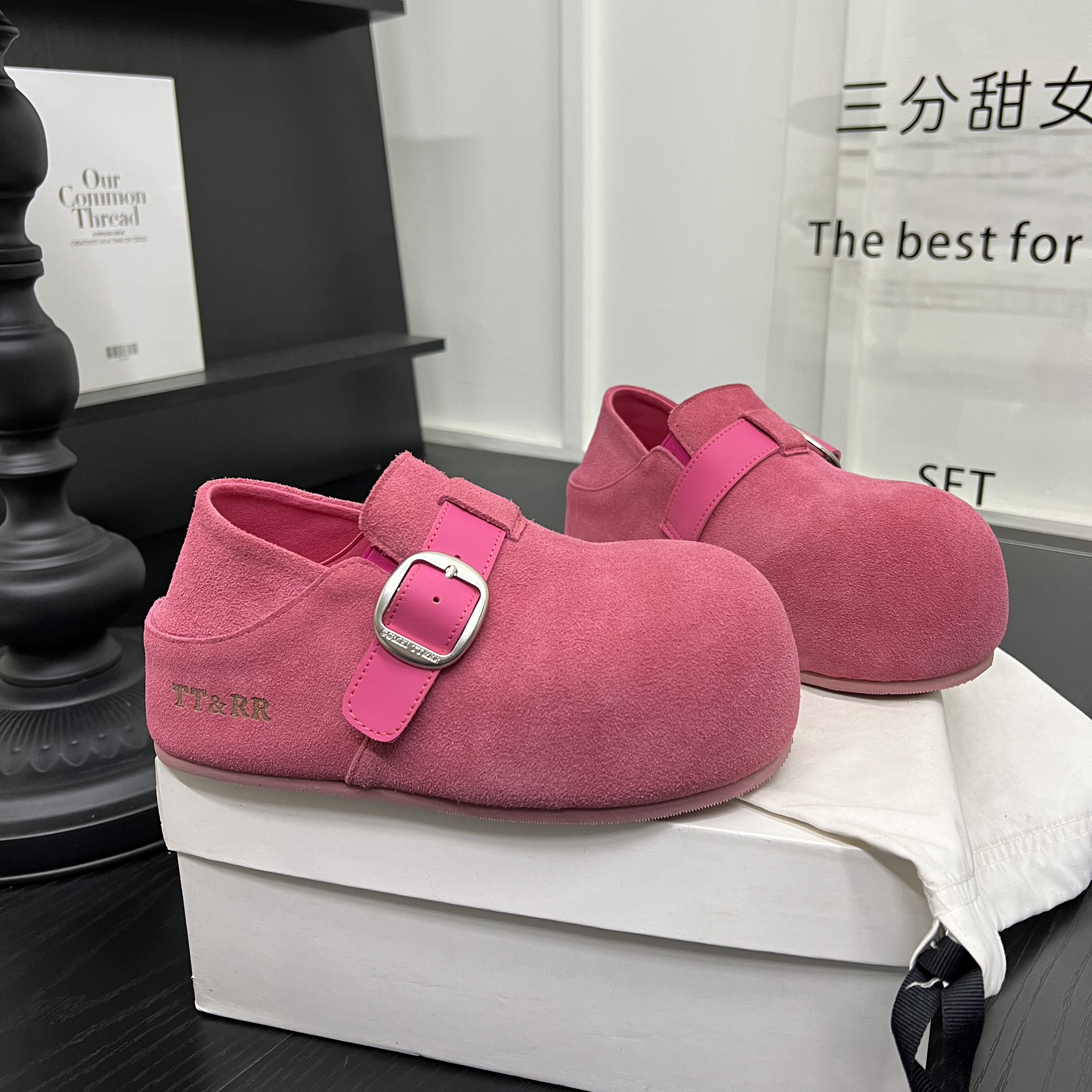 小众设计复古风磨砂皮松糕厚底大头勃肯鞋女2026春季皮带扣单鞋潮,女鞋,勃肯鞋/软木鞋,淘宝优惠券,粉丝福利购,淘宝优惠卷