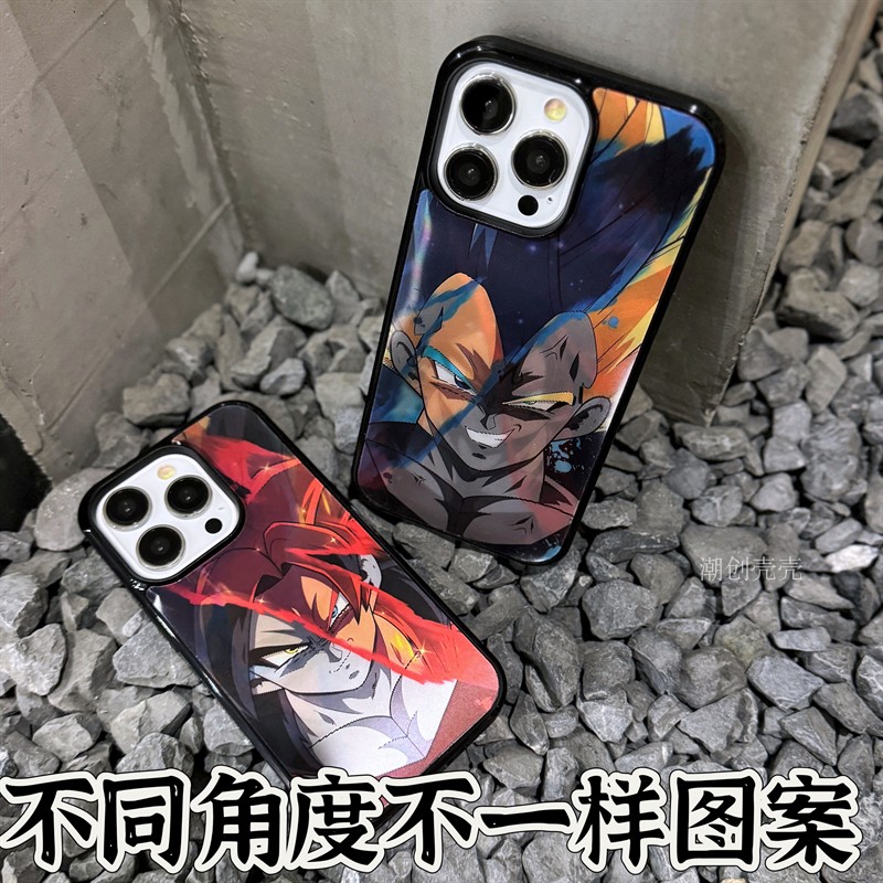 3D幻影变图七龙珠赛亚人17promax适用iPhone15promax苹果16promax手机壳14pro磁吸16e个性男15plus酷炫13动漫