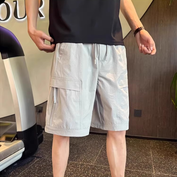 夏季薄款短裤男宽松户外运动速干透气休闲裤男士潮流百搭五分裤子