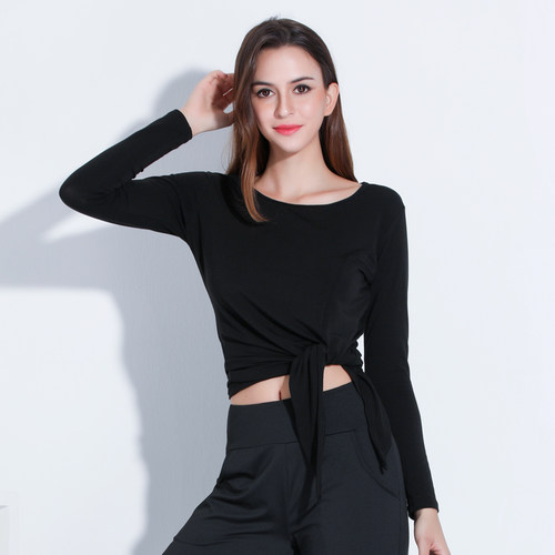 现代拉丁舞开叉训练上装跳舞瑜伽