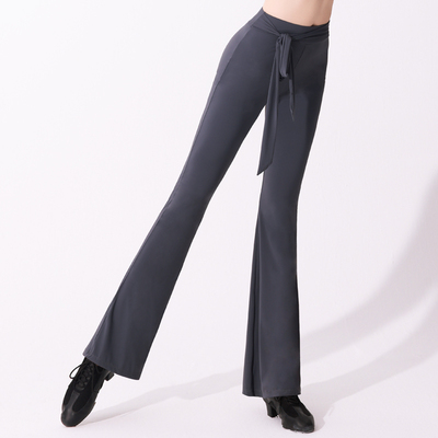 康尼女士中高腰服装喇叭拉丁舞