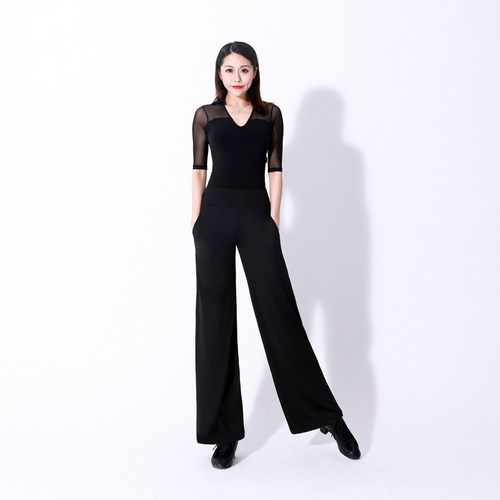 康尼练功服阔腿长裤女式现代