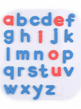 红色元音蓝色辅音红蓝小写26个字母 磁性字母贴冰箱贴ABC英语大写