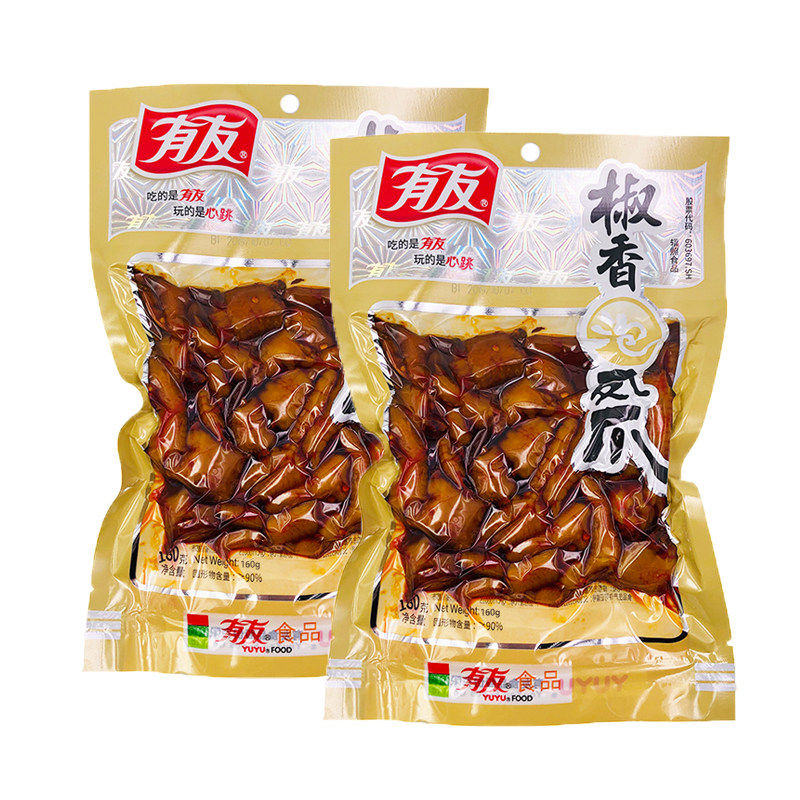 正宗有友椒香泡椒凤爪136g重庆特产微辣泡椒鸡爪鸡脚办公室零食