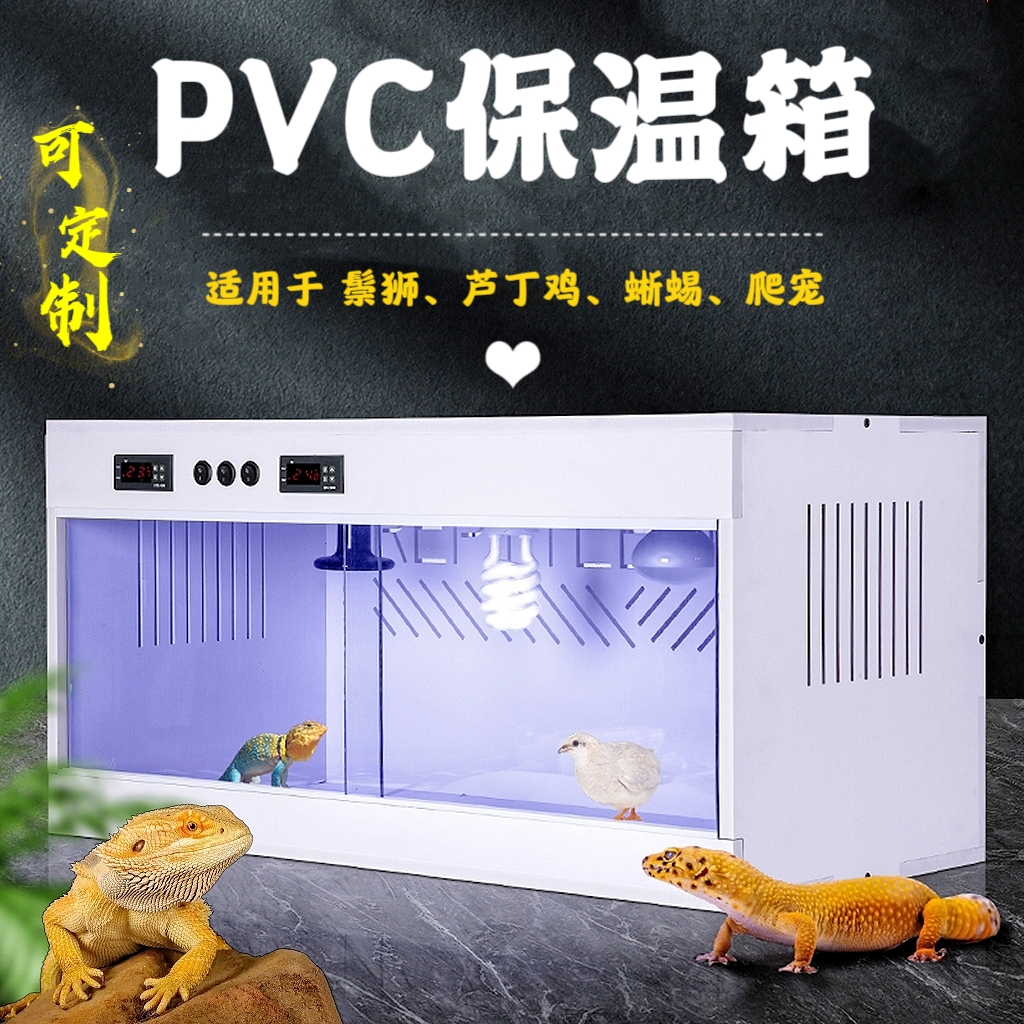 PVC爬宠鬃狮蜥芦丁鸡饲养箱保温恒温加热智能暖蓝舌蜴蛇乌龟异虫 宠物/宠物食品及用品 特色爬宠/鸣虫 原图主图