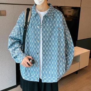 小香风设计感男装工装衬衫夹克潮韩风chic高级感情侣春季休闲外套