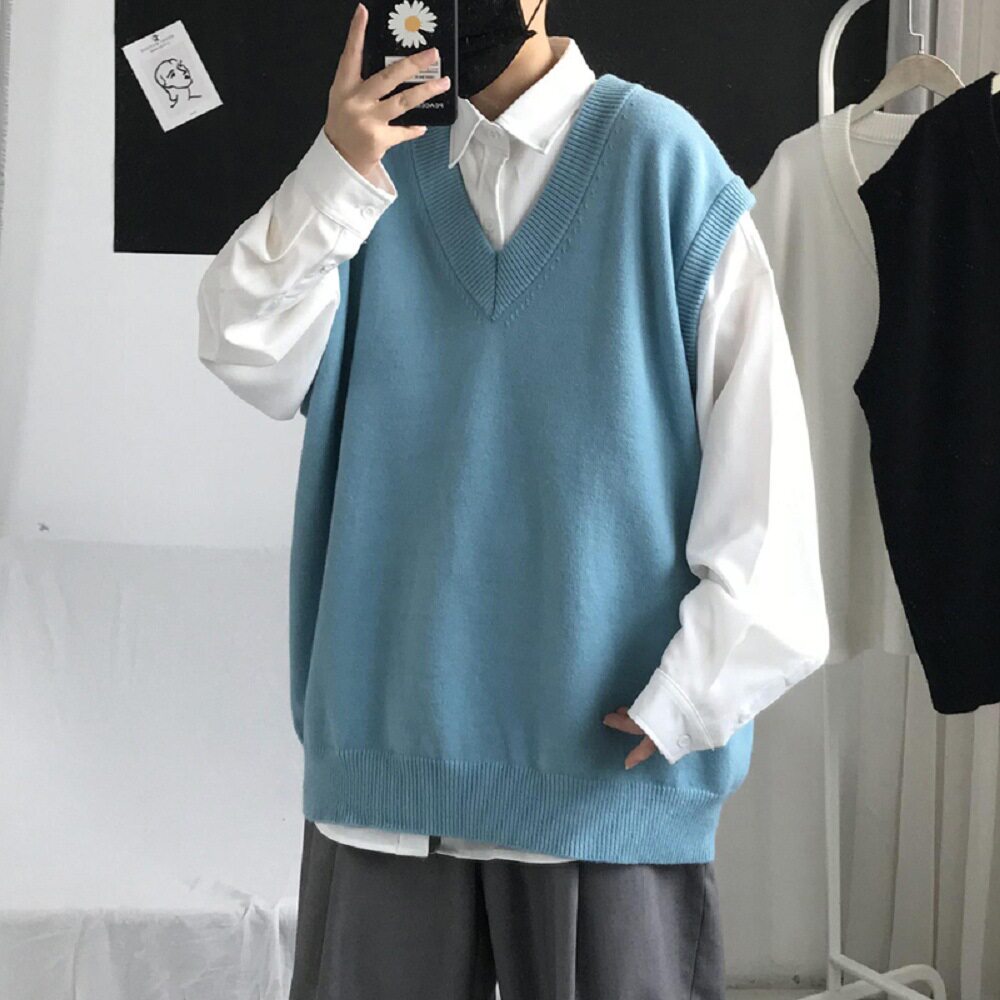 2026新款男士秋冬针织马甲外穿