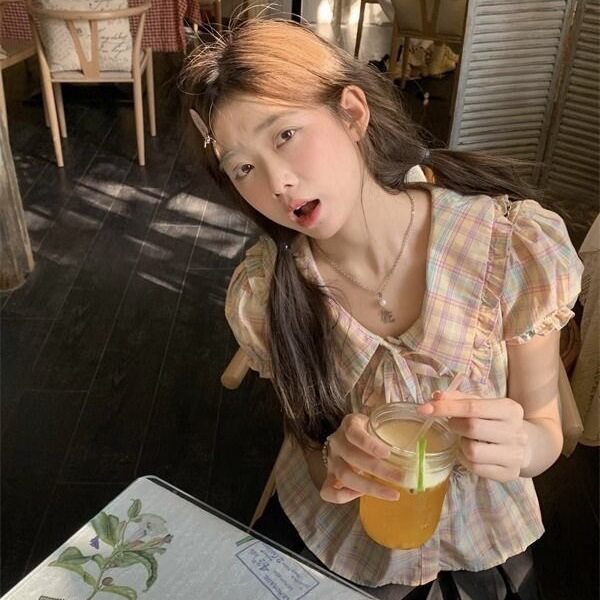 春夏甜美娃娃宽松显瘦短袖衬衫