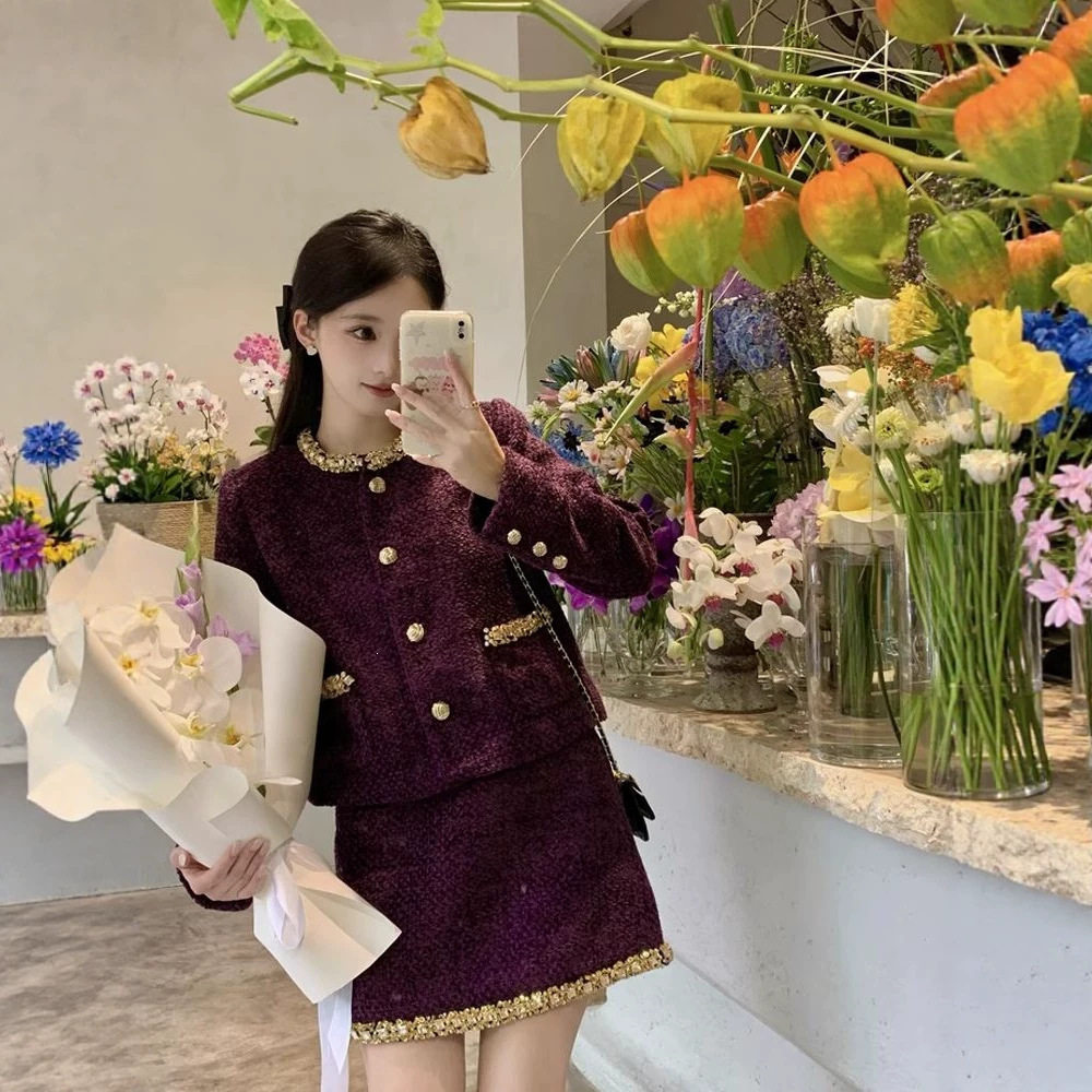 2026秋小香风名媛短外套套装女
