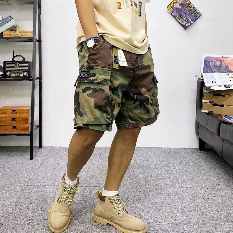 男士迷彩工装宽松五分短裤