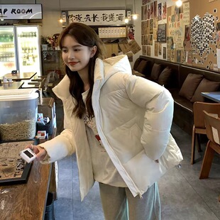 羽绒棉服女2026年冬季新款加厚ins棉衣女款小个子连帽短款面包服