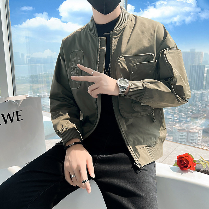 秋季男痞帅机车飞行员夹克