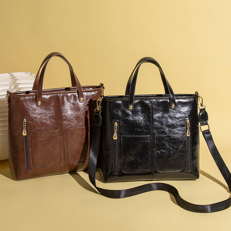 包包女2026新款欧美时尚单肩包女大容量复古女士托特包简约斜挎包,箱包皮具/热销女包/男包,托特包,淘宝优惠券,粉丝福利购,淘宝优惠卷