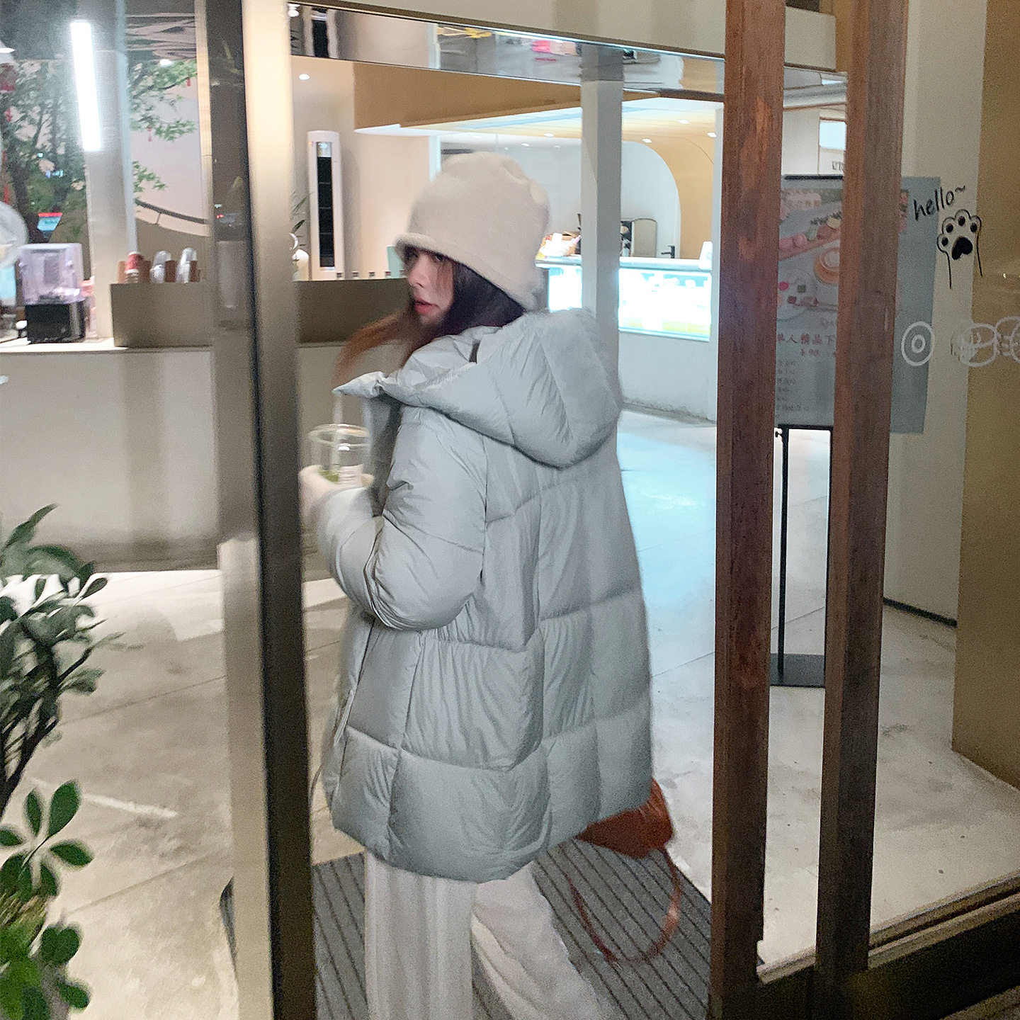 2026新款加厚保暖连帽面包服女