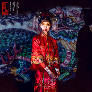 茧迹琉璃春夏结婚敬酒服新娘古装 出门服主服凤漪 中式