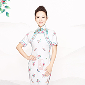 刺绣旗袍「五月石榴」青白磁色 系列中式 茧迹原创 十二花神