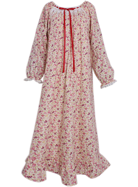 angelfields复古宫廷睡裙纯棉睡衣全棉连衣裙春秋季家居服301191