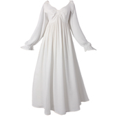 帝政风复古宫廷睡裙纯棉长睡衣公主风甜美家居服可爱性感春秋长款