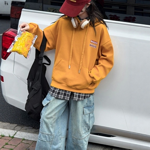 女童卫衣2026新款初中生连帽上衣中大童秋季外套休闲风洋气上衣