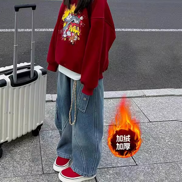 女童牛仔裤春秋款2025新款