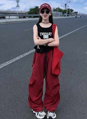 女童夏季嘻哈街舞速干两件套