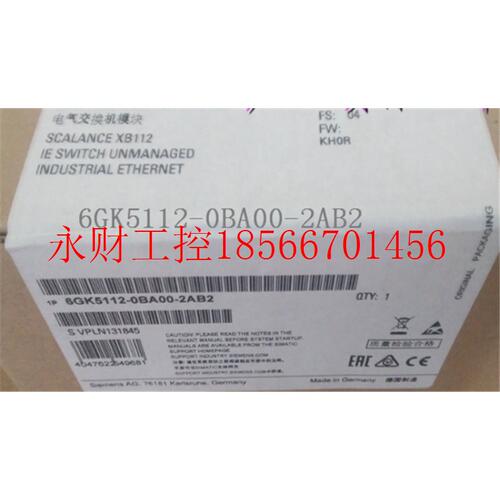 议价西门子6GK5206-1BB10-2AA3受管理的IE交换机RJ45 端口全新￥