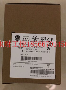 议价22A-D1P4N104 AB 变频器 罗克韦尔器 22AD1P4N104￥