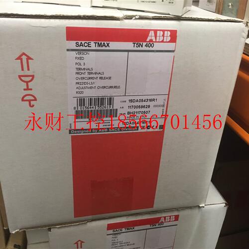 议价ABB全新原装Tmax塑壳断路器T5N400 PR222DS/P-LSI R400 F￥