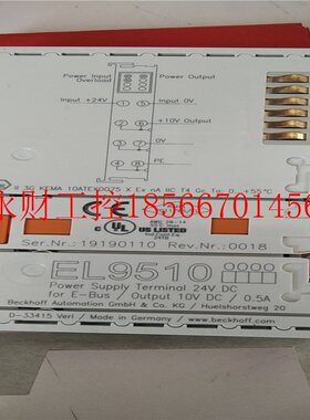 议价全新德国进口 EL3064/El9510/EL3068  倍福模块欢迎 订购￥