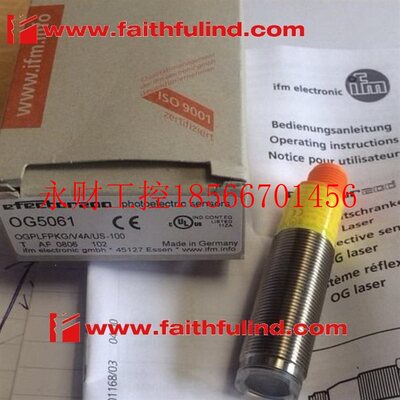 议价IFM OG5061 易福门镜面反射传感器 OGPLFPKG/B6/V4A/US-100￥