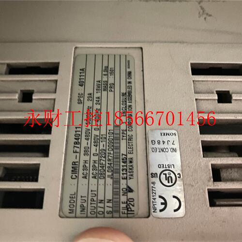 议价安川变频器F7系列CIMR-F7B4011 380v 11KW 实物拍摄 质量好￥