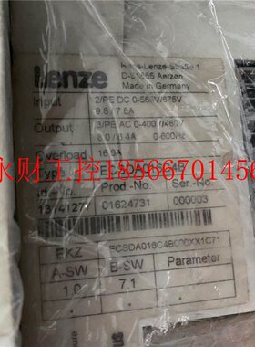 议价伦茨变频器 33.8201-E 9成新以上拆机D-31855 ECSDA016C4B￥