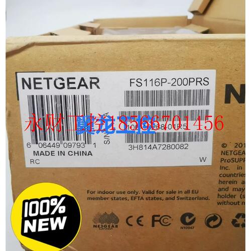议价美国网件NETGEAR FS116P 16口POE交换机摄像机AP poe供电￥