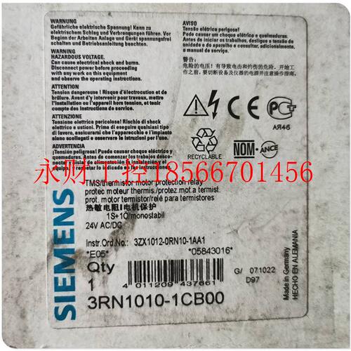 议价德国原装进口热敏电阻电机保护继电器 3RN1010-1CB00￥