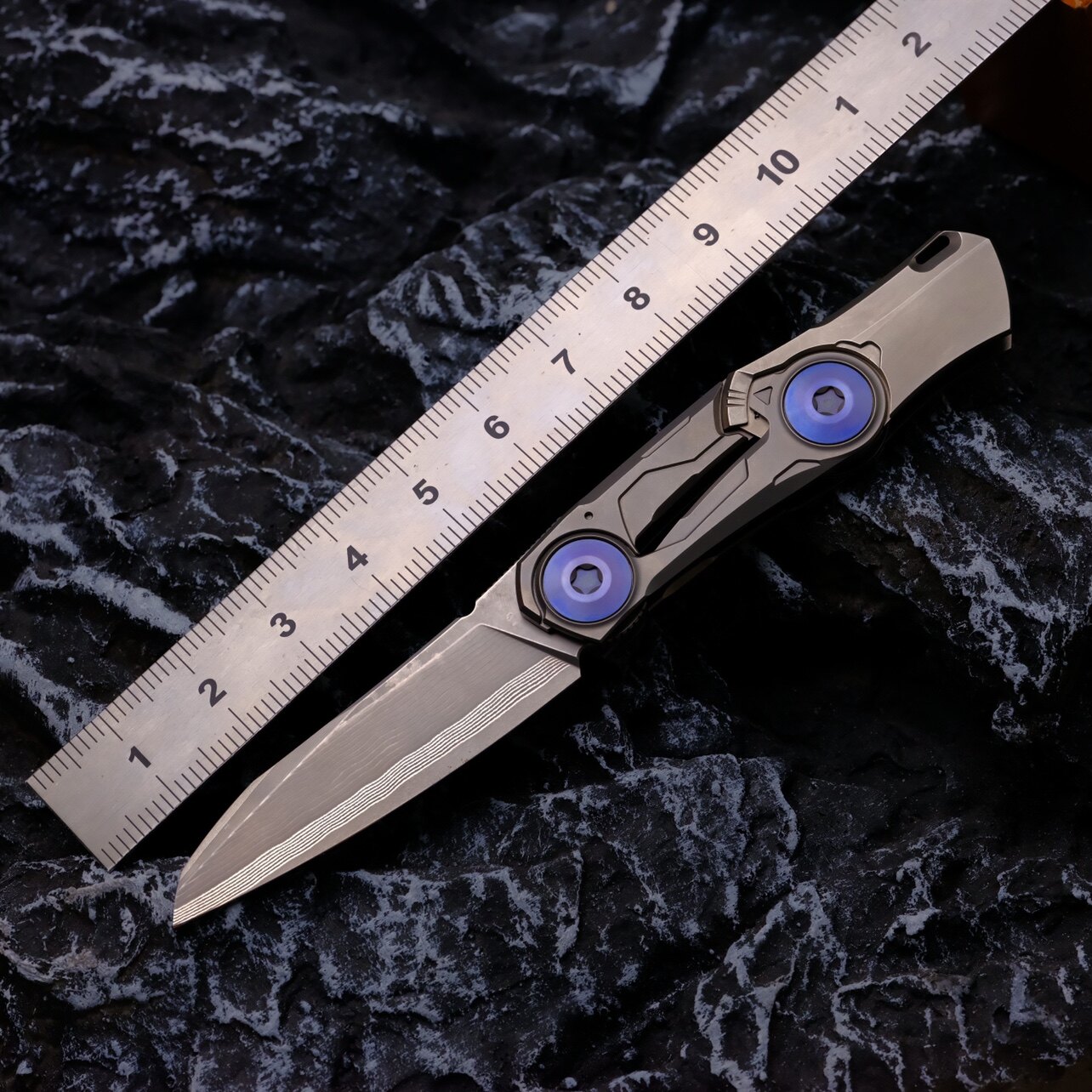俄罗斯熊头shirogorov 正品谢尔盖级折刀绝版限量十二支 科技竹子