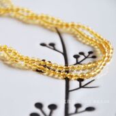 天然黄水晶2mm3mm小米珠 diy流苏穗子手链项链流苏手工串珠材料