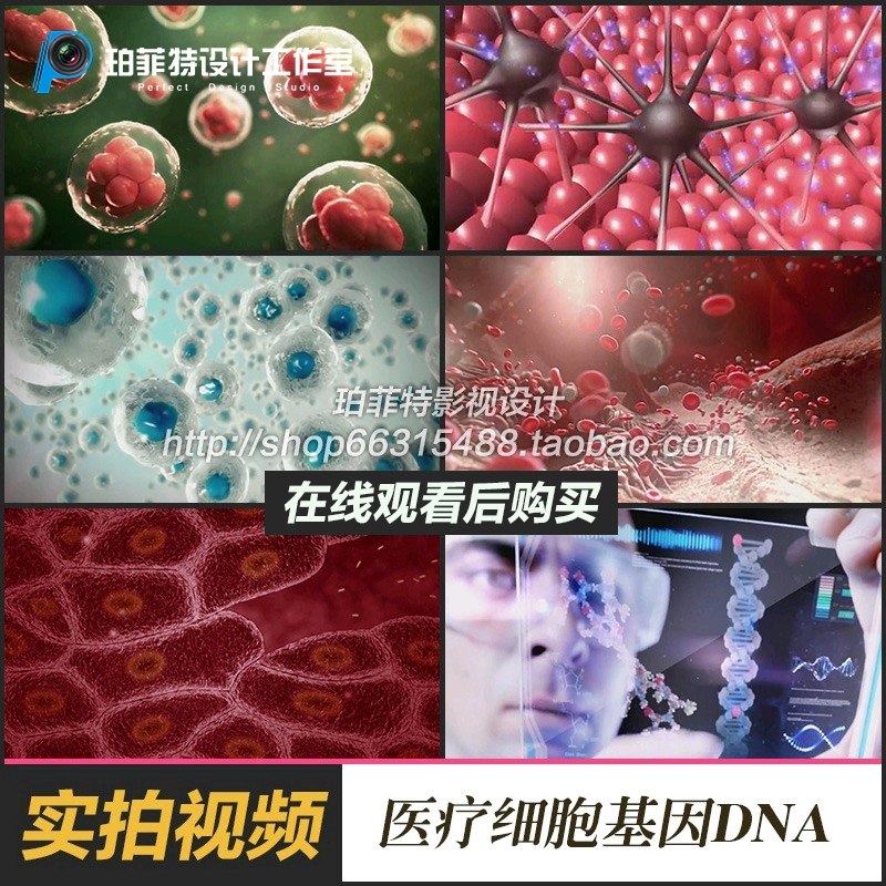 dna细胞科研显微镜医疗实验生物分子基因血小板高清实拍视频素材