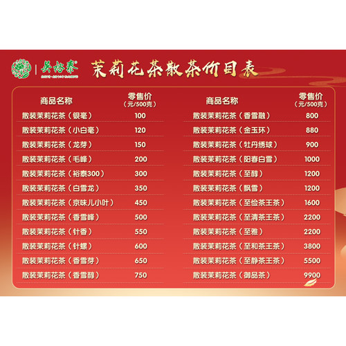 吴裕泰茉莉花茶品鉴装