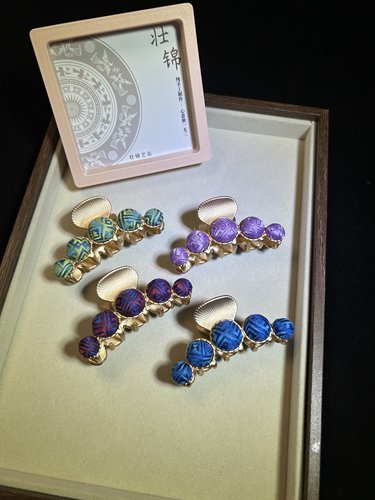 广西壮锦手工发夹抓夹