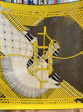 2024新款130cm丝毛羊绒围巾女冬季保暖加厚卷边黄色披肩外搭围脖