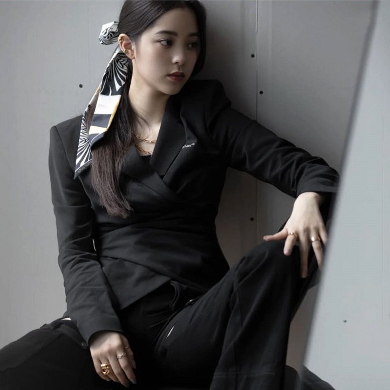 欧阳娜娜法式复古女生飘带小丝巾发带女绑发夏季薄款丝带头饰小众